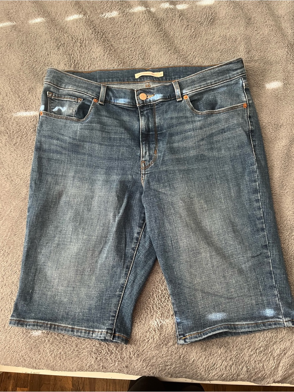Women's Levi Classic Denim Bermuda Shorts - Medium Blue
